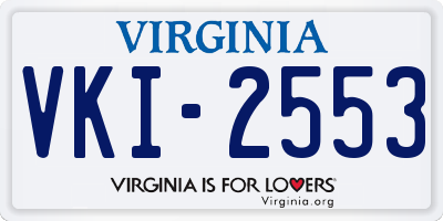 VA license plate VKI2553