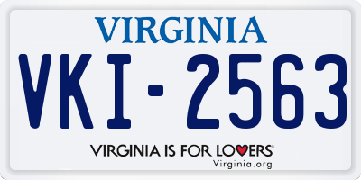 VA license plate VKI2563