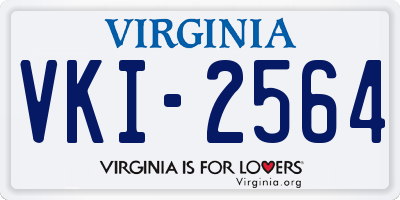 VA license plate VKI2564