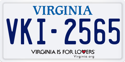 VA license plate VKI2565