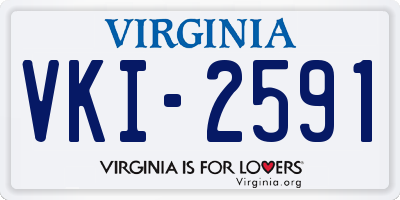 VA license plate VKI2591