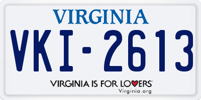 VA license plate VKI2613