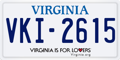 VA license plate VKI2615