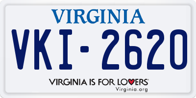 VA license plate VKI2620