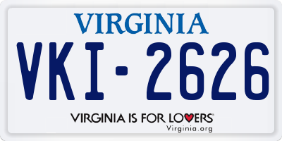 VA license plate VKI2626