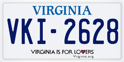 VA license plate VKI2628