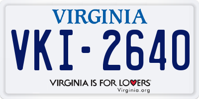 VA license plate VKI2640