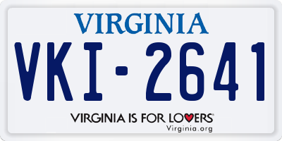 VA license plate VKI2641