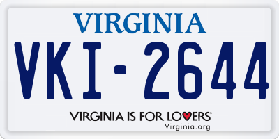 VA license plate VKI2644