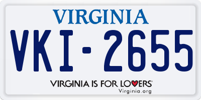 VA license plate VKI2655