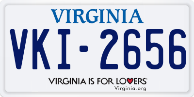 VA license plate VKI2656