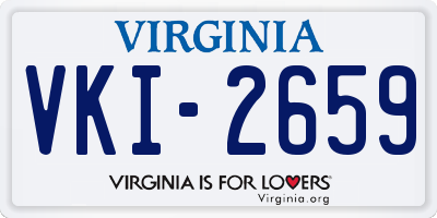 VA license plate VKI2659
