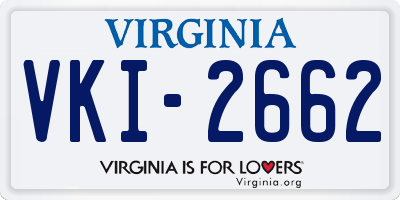 VA license plate VKI2662
