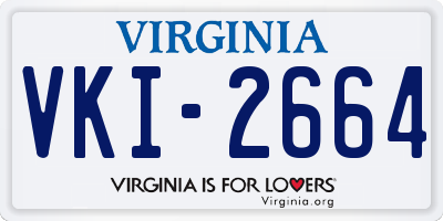 VA license plate VKI2664