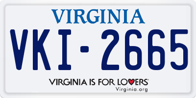 VA license plate VKI2665