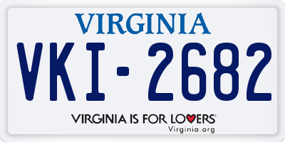 VA license plate VKI2682