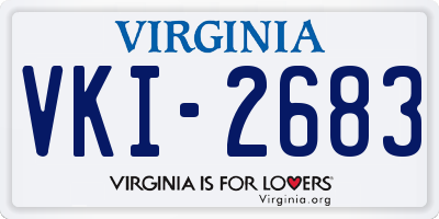 VA license plate VKI2683