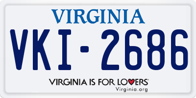 VA license plate VKI2686