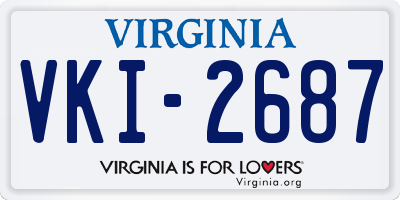 VA license plate VKI2687