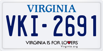 VA license plate VKI2691