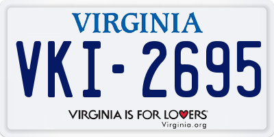 VA license plate VKI2695