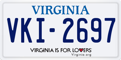 VA license plate VKI2697