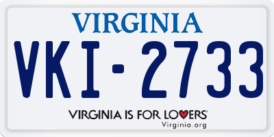 VA license plate VKI2733
