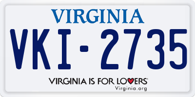 VA license plate VKI2735