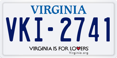 VA license plate VKI2741