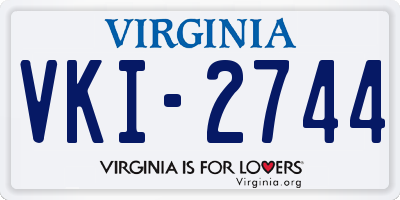 VA license plate VKI2744