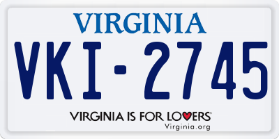 VA license plate VKI2745