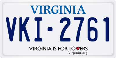 VA license plate VKI2761