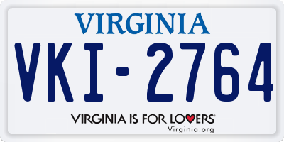 VA license plate VKI2764
