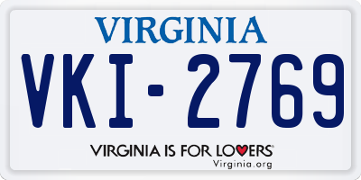 VA license plate VKI2769