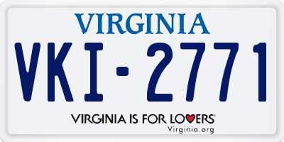 VA license plate VKI2771