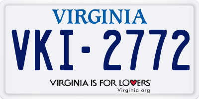 VA license plate VKI2772