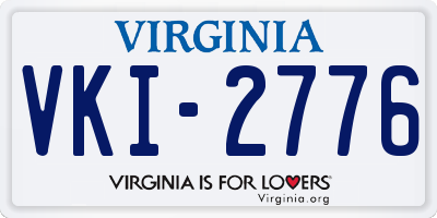 VA license plate VKI2776