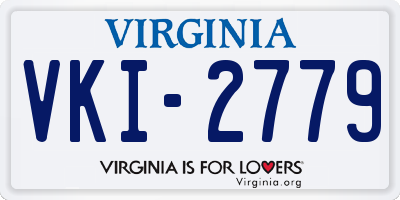 VA license plate VKI2779
