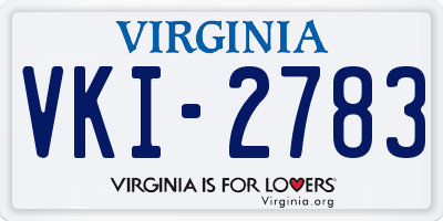 VA license plate VKI2783