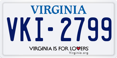 VA license plate VKI2799