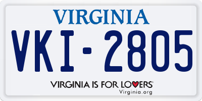 VA license plate VKI2805