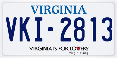VA license plate VKI2813