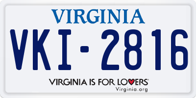 VA license plate VKI2816