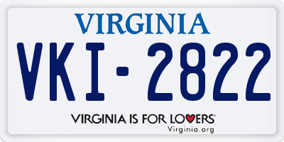VA license plate VKI2822