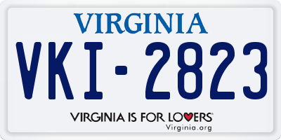 VA license plate VKI2823