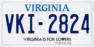 VA license plate VKI2824