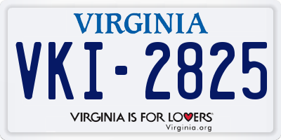 VA license plate VKI2825