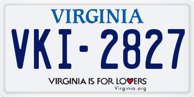 VA license plate VKI2827