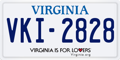 VA license plate VKI2828