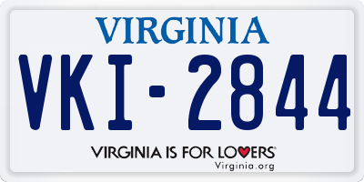 VA license plate VKI2844